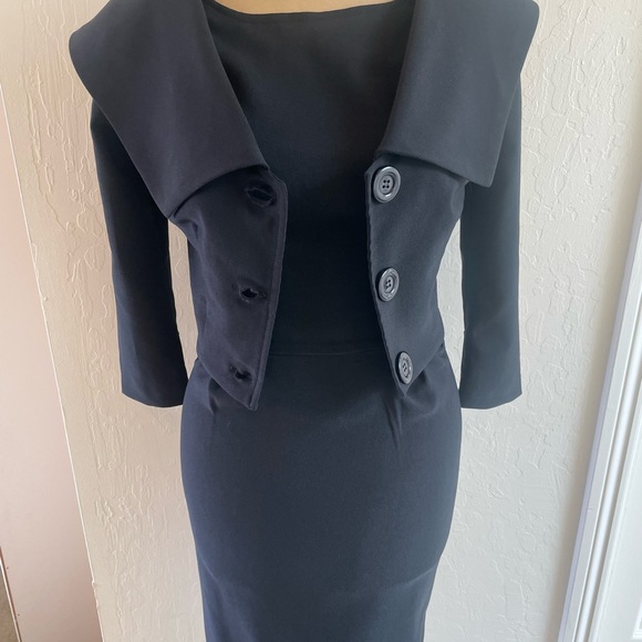 Gorgeous Bettie Page Tatyana Black Dress, Size XXS, Never Worn - Picture 5 of 9